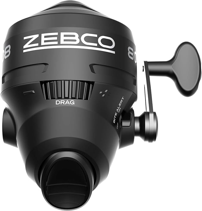 Zebco 808 Spincast Fishing Reel, Changeable Right- or Left-Hand Retrieve, Pre-Spooled with Zebco Fishing Line, Dial-Adjustable Magnum Drag