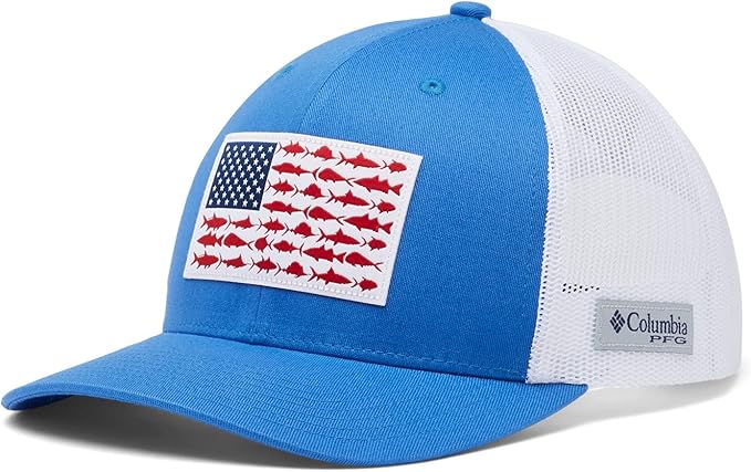 Columbia Unisex PFG Fish Flag Mesh Ball Cap