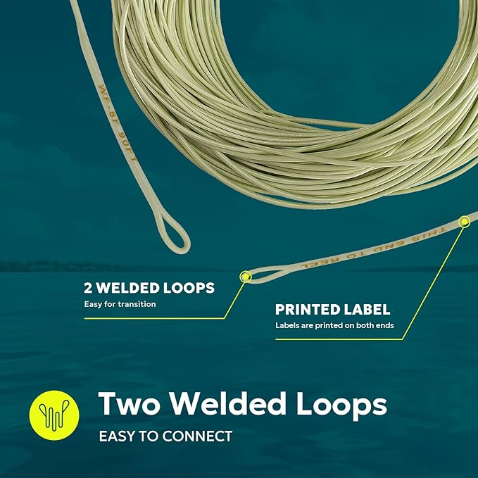 SF Fly Fishing Line with Two Welded Loops Weight Forward Floating Fly Lines Trout 90FT WF2 3 4 5 6 7 8 9F Multi-Color Freshwater