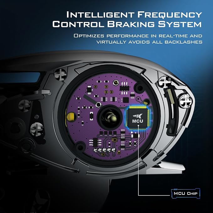 KastKing iReel One IFC Smart Baitcasting Fishing Reel, Bluetooth Connectivity to Smart Devices and KastKing App, Smoother & Longer Casts with Axis Eye Line Guide and Digital IFC Braking System