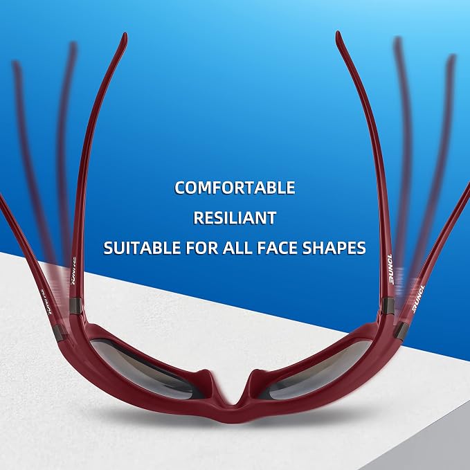 RUNCL Polarized Sports Sunglasses Billy, Fishing Sunglasses UV400 - Ultralight Floating TAC Lens, Anti-seawater Coating