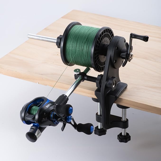 Goture Fishing Line Spooler for Fishing Reel, Fits Spools up to 5.9 in Fishing Spooler, Available in Two Lengths Fishing Reel Line Spooler, Adjustable Friction Machine Spooling Station System