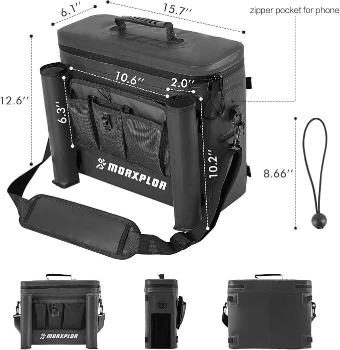 MORXPLOR Kayak Cooler,Waterproof Kayak Seat Back Cooler for Kayaking,Kayak Accessories Cooler Bag,Protable Ice Chest,Beach Cooler,Travel Cooler for Camping or Lunch Bag