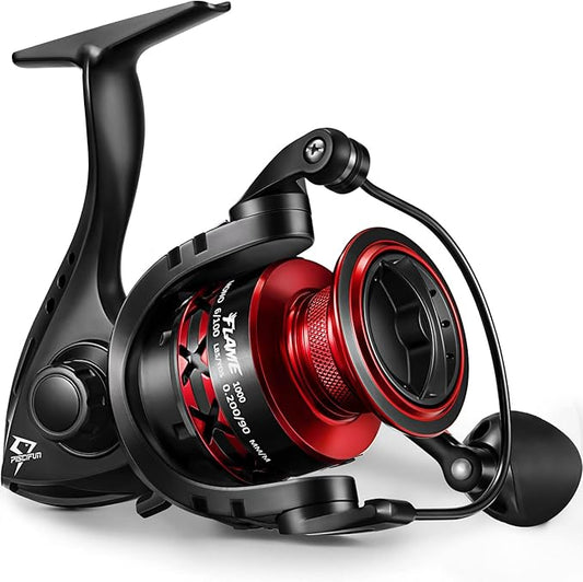 Piscifun Flame Spinning Reels, Lightweight 9+1BB Ultra Smooth Spinning Fishing Reels, 19.8LBs Max Drag