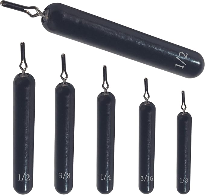 Reaction Tackle Tungsten Drop Shot Weights - Fishing Sinkers for Bass Drop Shot Rig - Size Stamped - Freshwater and Saltwater