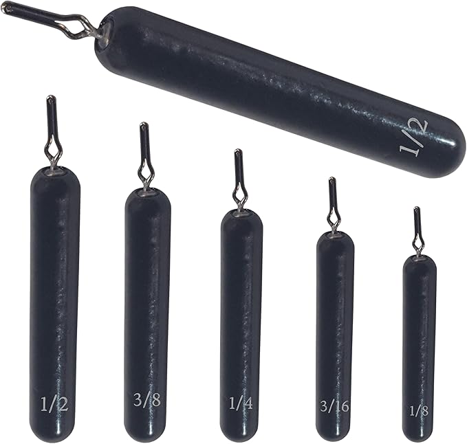 Reaction Tackle Tungsten Drop Shot Weights - Fishing Sinkers for Bass Drop Shot Rig - Size Stamped - Freshwater and Saltwater