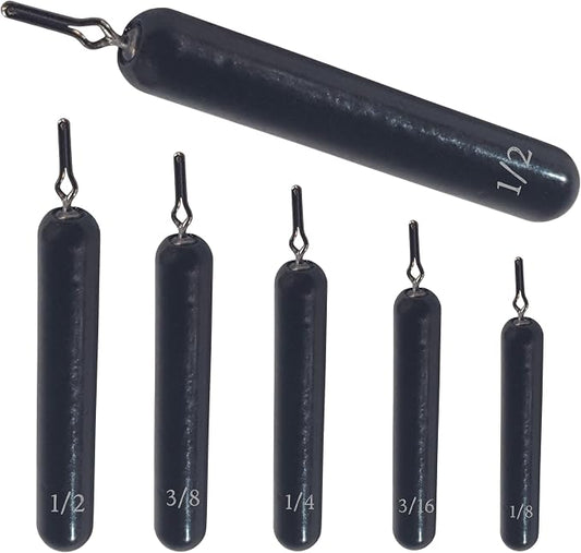 Reaction Tackle Tungsten Drop Shot Weights - Fishing Sinkers for Bass Drop Shot Rig - Size Stamped - Freshwater and Saltwater