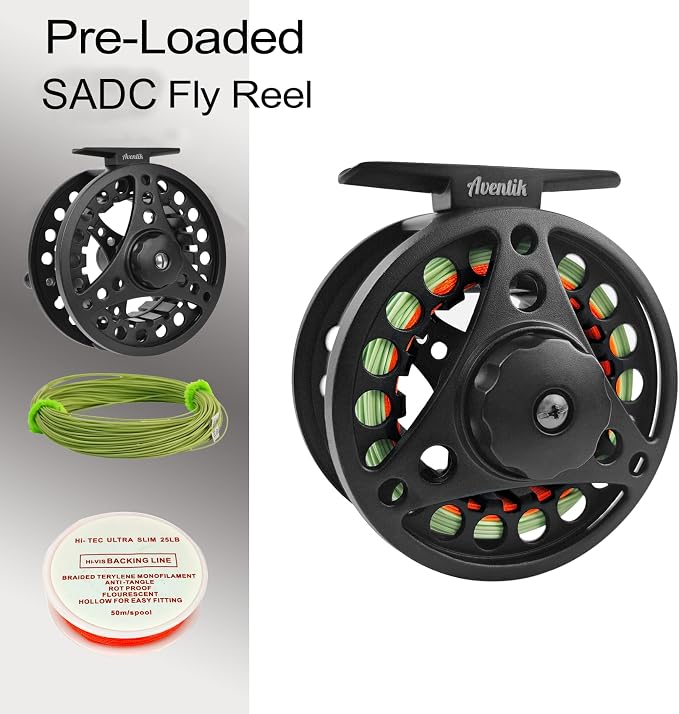 Aventik Extreme Fly Fishing Combo Kit 0/1/2/3/4/5/6 Weight Starter Fly Fishing Rod and Reel Kit Outfit with One Travel Case