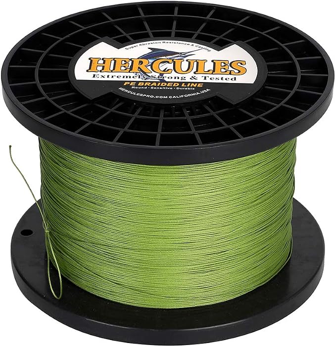 HERCULES Cost-Effective Super Cast 8 Strands Braided Fishing Line 10LB to 300LB Test for Salt-Water,109/328/547/1094 Yards(100M/300M/500M/1000M),Diam.#0.12MM-1.2MM,Hi-Grade Performance,Variety Colors