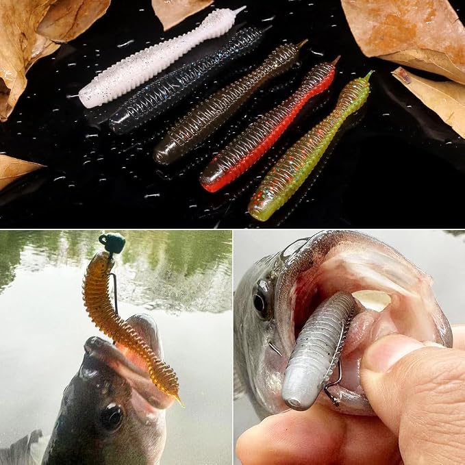Ned-Rig-Kit-Finesse-Baits-Soft-Plastic-Worms-Fising-Lure for Bass Stick Swimbait Minnow Crawfish Lures Shroom Ned Jig Head Kit