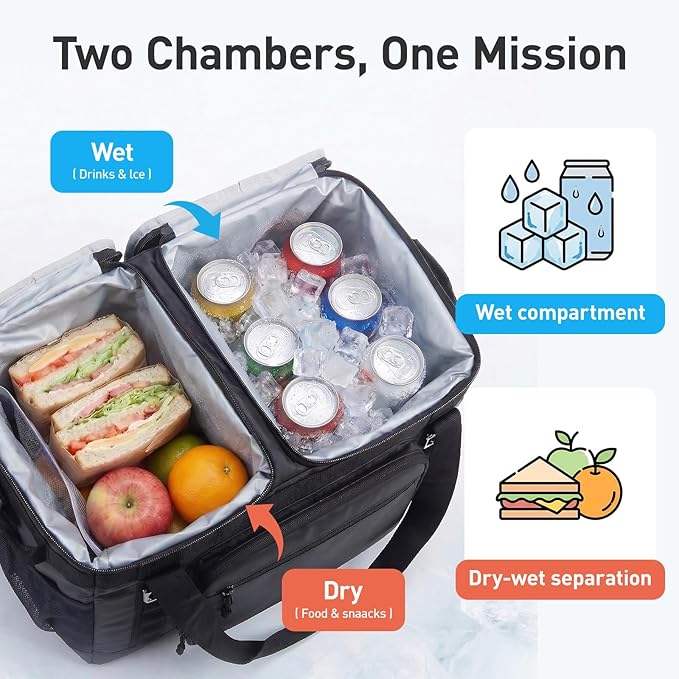 TOURIT Soft Sided Cooler Bag Insulated 30/48/60 Cans, Large Collapsible & Leakproof Ice Chest for Picnic, Beach, Camping, Travel, Sports Fan Coolers