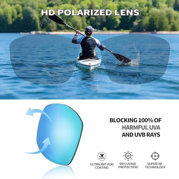 Polarized Sports Sunglasses For Men Women Unbreakable Frame Cycling Driving Fishing UV400 Protection