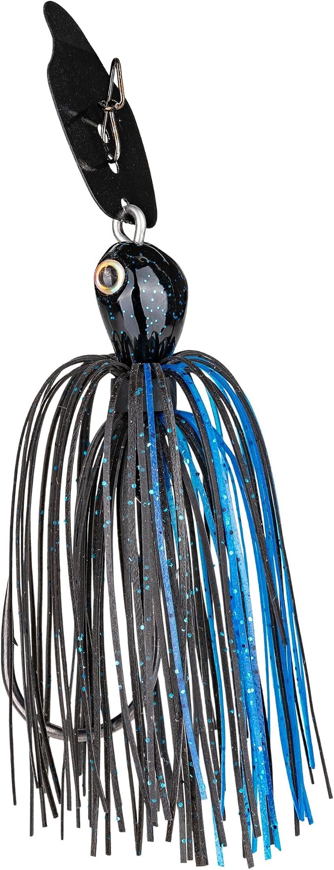 Strike King Thunder Cricket Fishing Lure, Vibrating Swim Jig, Silver Blade, 4/0 Jungle-Style Flipping Hook