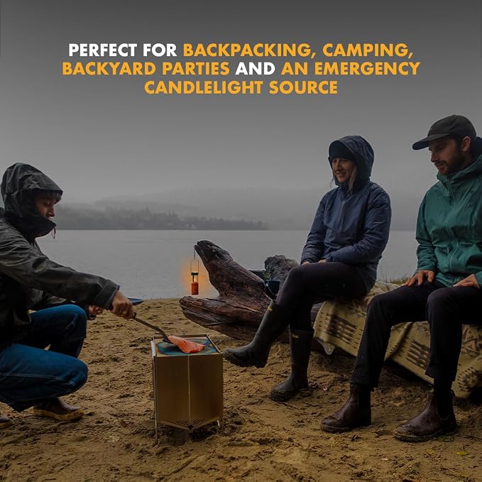 UCO Original Candle Lantern Kit – Aluminum Camping Lantern with 2 Emergency Candles, Light Reflector & Cocoon Case – Windproof Survival Lantern for Backpacking, Hiking & Power Outages