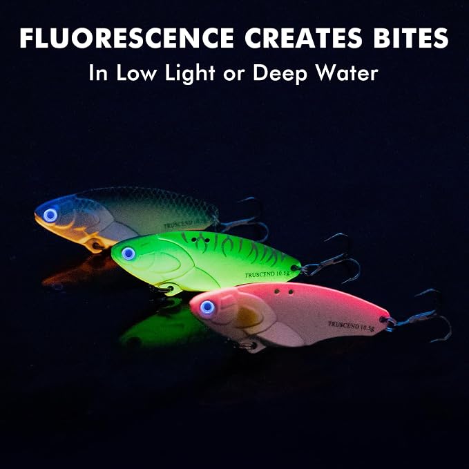 TRUSCEND Swim or Jig Fishing Spinner Baits for Freshwater and Saltwater, Rooster Tail Fishing Lures for Trout Bass Walleye Crappie Salmon Pike, Blade Bait with Copper Blade