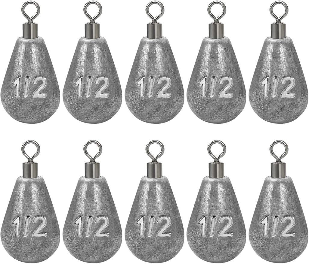 BLUEWING Casting Swivel Bell Sinkers Fishing Weights 1/2oz-8oz Drop Shot Dipsey Lead Saltwater