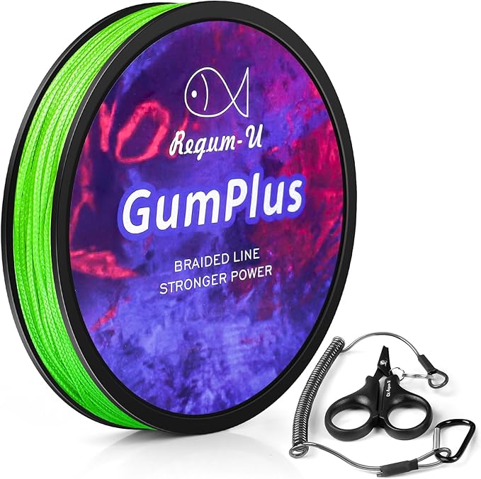 GumMAX 545/1093/1640yds 5-100LB 8X Braided Fishing Line Abrasion Resistant Superline Zero Stretch & Smaller Diameter Confuse & Never Fade in Saltwater and Freshwater