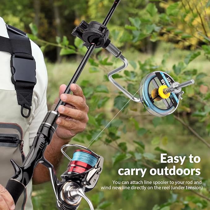 THKFISH Fishing Line Spooler Fishing Line Winder Spooler Fishing Accessories Adjustable Stable Portable Fishing Line Spooler/Fishing Line Remover