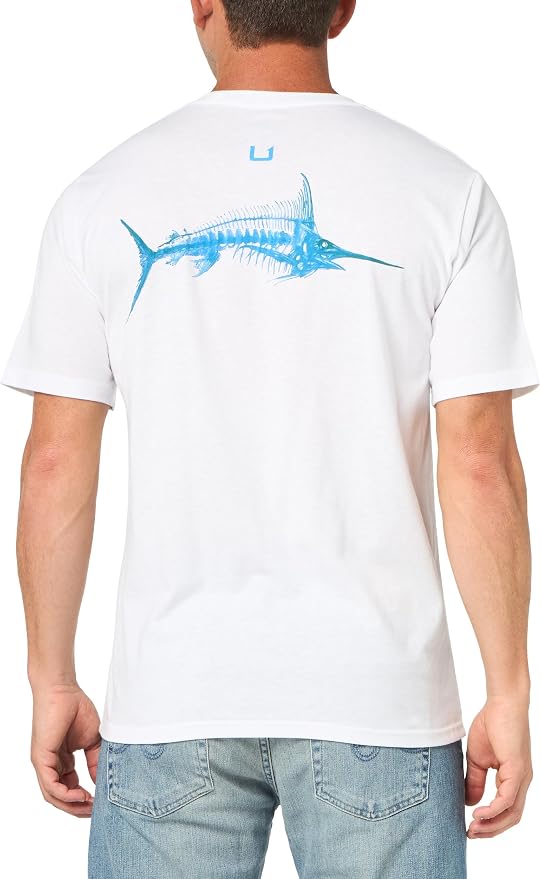 HUK Mens Fishing Graphic Tee, Performance Short Sleeve, Quick-Dry