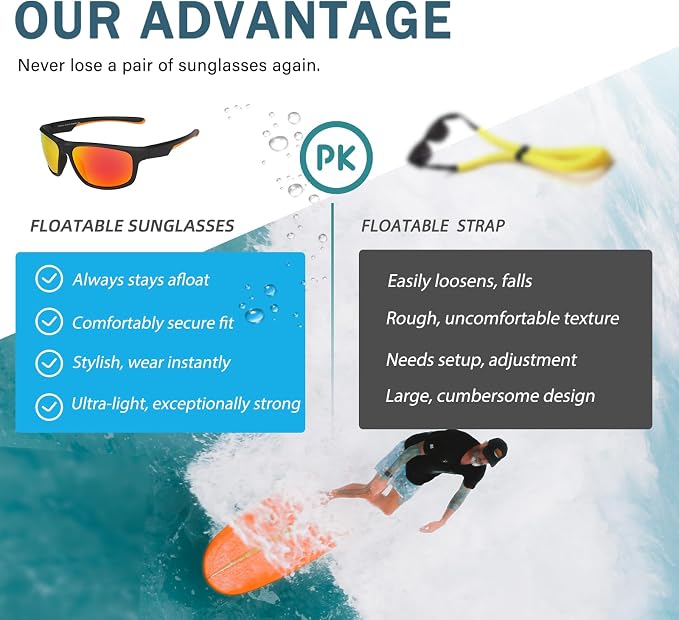 Floating Polarized Fishing Sunglasses for Men Women, Sailing Boating Gifts Beach Cool Style Glasses