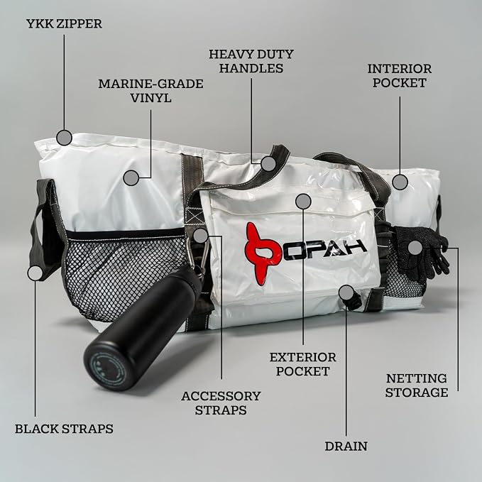 Opah Gear Fathom 3 Insulated Fish Kill Cooler Bag for Rockfish, 32' L x 12' W x 18' H, Heavy Duty, Marine-Grade Vinyl, UV Resistant, Camping & Fishing