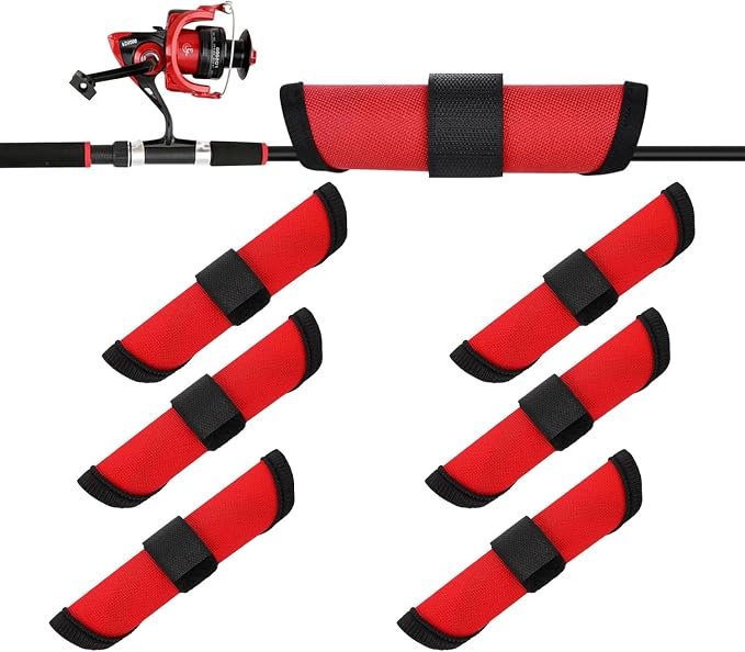 Fishing Lure Covers, 5.9" Rod Lure Wrap, Lure Wraps for Fishing Rod, The Best Choice for Tri Color Mixed