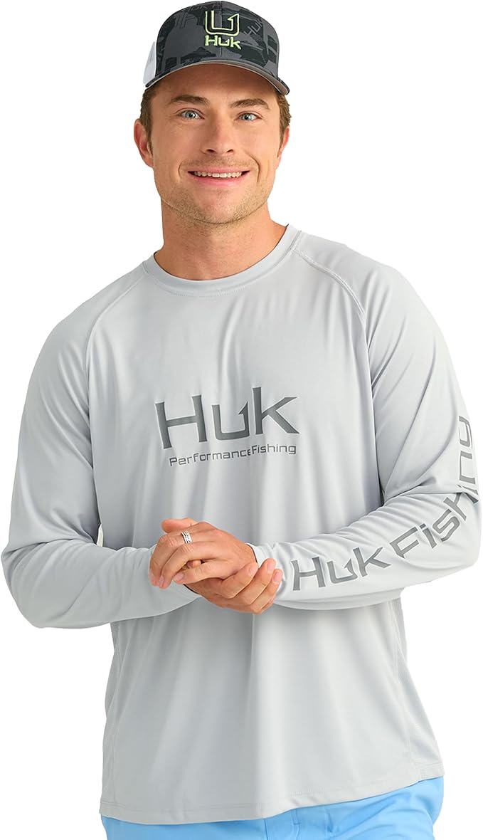 HUK Men's Pursuit Vented Long Sleeve Fishing Shirt (+30 UPF)