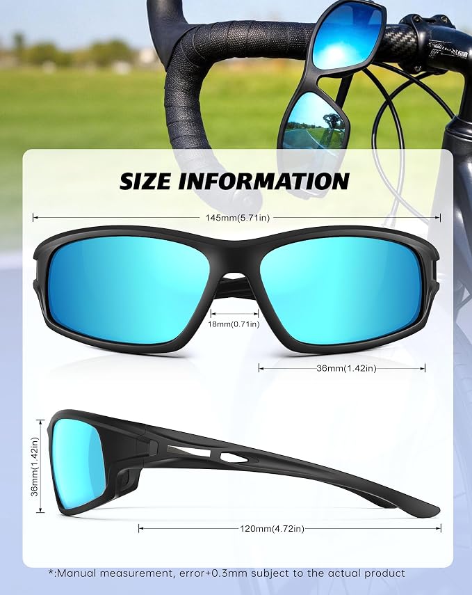 KALIYADI 4 Pack Polarized Sunglasses-Men Sports Sun-glasses: Mens Sunglasses UV Protection for Fishing Driving Cycling