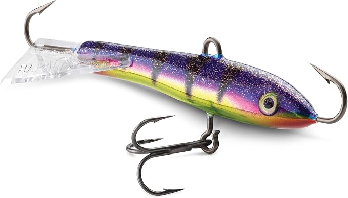 Rapala Vertical Jigging Rap – Ice Fishing Jigging Lure – Walleye Pike and Perch Jig – 4-3/8", Purple Shades