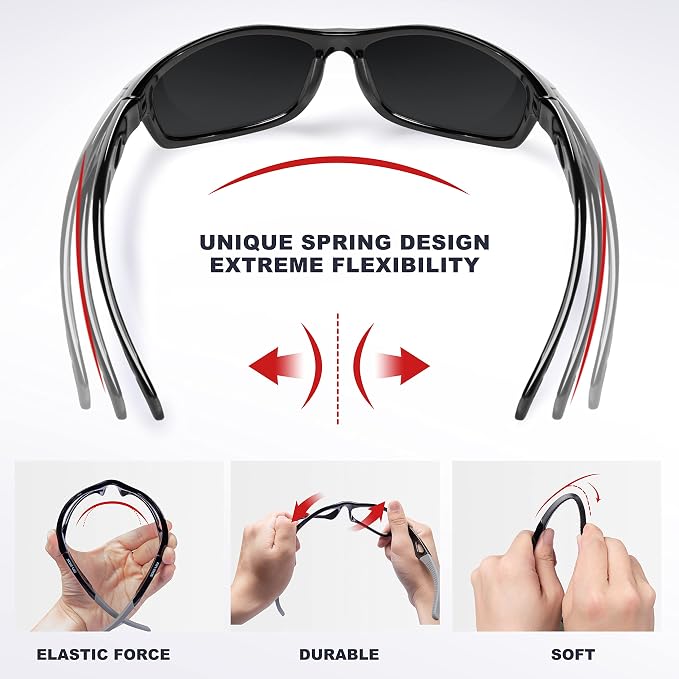 RIVBOS Polarized Sunglasses UV400 Protection for Men's and Women's Fishing, Cycling, and Outdoor Activities RB832