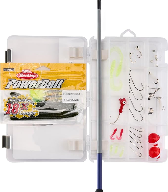 Shakespeare Catch More Fish Spincast Reel and Fishing Rod Combo with Kit