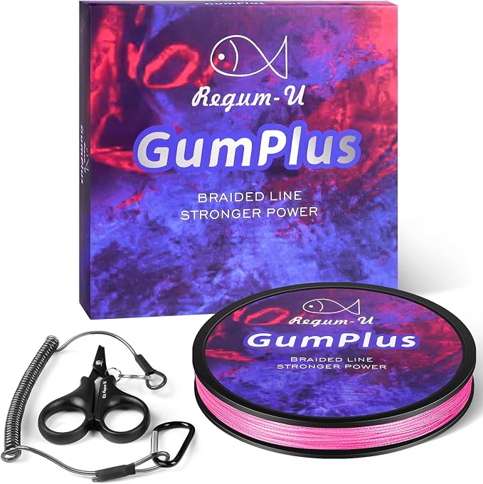 GumMAX 545/1093/1640yds 5-100LB 8X Braided Fishing Line Abrasion Resistant Superline Zero Stretch & Smaller Diameter Confuse & Never Fade in Saltwater and Freshwater