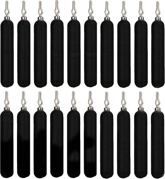 Reaction Tackle Lead Drop Shot Weights for Bass Fishing - Freshwater & Saltwater - Skinny Pencil Shaped Sinkers for Drop Shot Rig