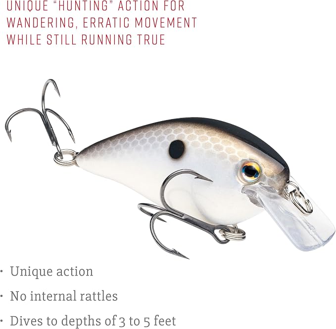 Strike King KVD 1.5 Hard Knock Fishing Lure, 3/8 oz, 3D Lifelike Eyes