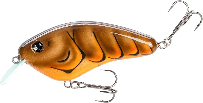 Strike King Hardliner Fishing Lure, Flat Sided Crankbait, Circuit Board Lip, Extra Tight Wobble, Size 4 Treble Hooks