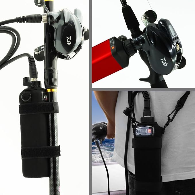 10Ah Sea Fishing Reel Battery and Accessories for Daiwa Tanacom Seaborg Leobritz Shimano Electric Fishing Reel Battery (Free 2m Power Cord)