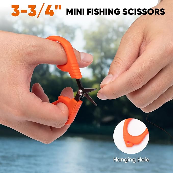 SHALL Fishing Tool Kit, Corrosion Resistant Fishing Gear and Equipment - Fishing Pliers, Fillet Knife, Fishing Scissors, Fish Lip Gripper, Fishing Ruler, Lanyard - Premium Fishing Tools for Men Women