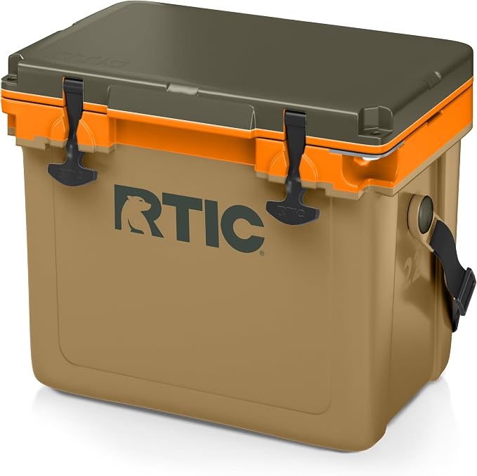 RTIC Ultra-Light Hard Cooler Insulated Portable Ice Chest Box for Drink, Beverage, Beach, Camping, Picnic, Fishing, Boat, Barbecue, 30% Lighter Than Rotomolded Coolers