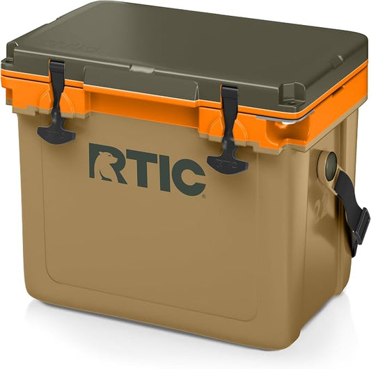 RTIC Ultra-Light Hard Cooler Insulated Portable Ice Chest Box for Drink, Beverage, Beach, Camping, Picnic, Fishing, Boat, Barbecue, 30% Lighter Than Rotomolded Coolers