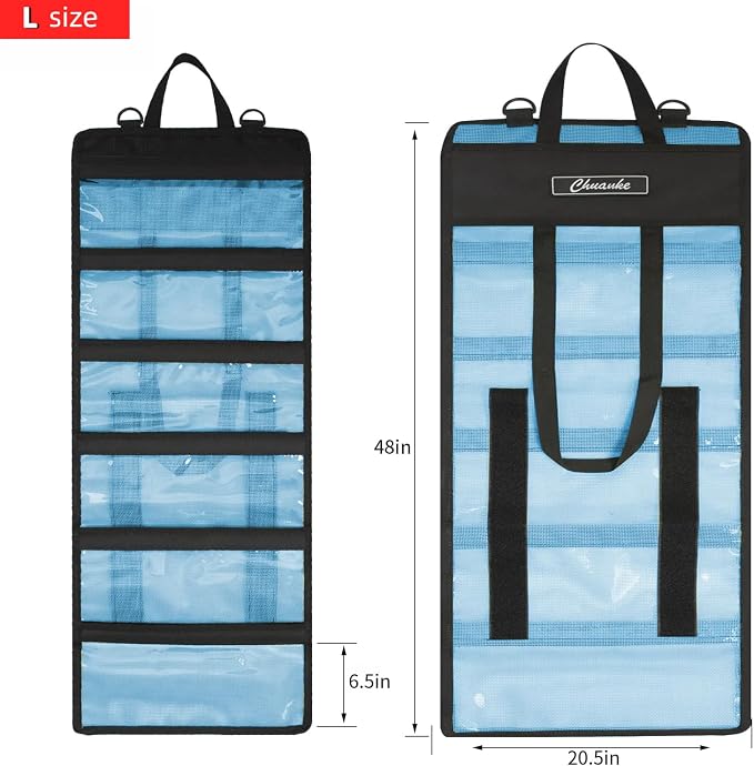 Lure Bag 6 Pocket PVC Protective Cover Durable Fishing Bag Trolling Lure Tackle Box