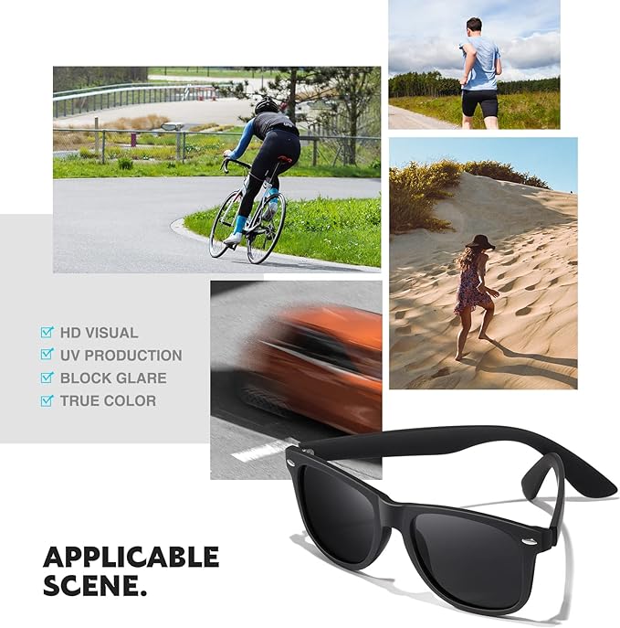 DEMIKOS Sunglasses Men Polarized Sunglasses for Mens Womens Retro Mirror Lens for Driving Fishing UV Protection
