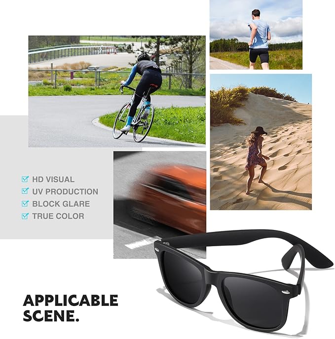 DEMIKOS Sunglasses Men Polarized Sunglasses for Mens Womens Retro Mirror Lens for Driving Fishing UV Protection