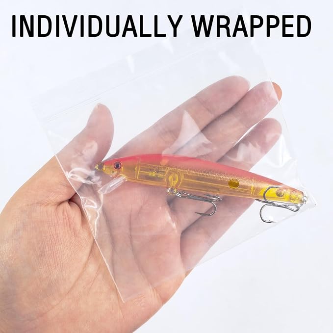 Fishing Lures Large Hard Bait Minnow VIB Lure with Treble Hook Life-Like Swimbait Fishing Bait Popper Crankbait Vibe Sinking Lure for Bass Trout Walleye Redfish