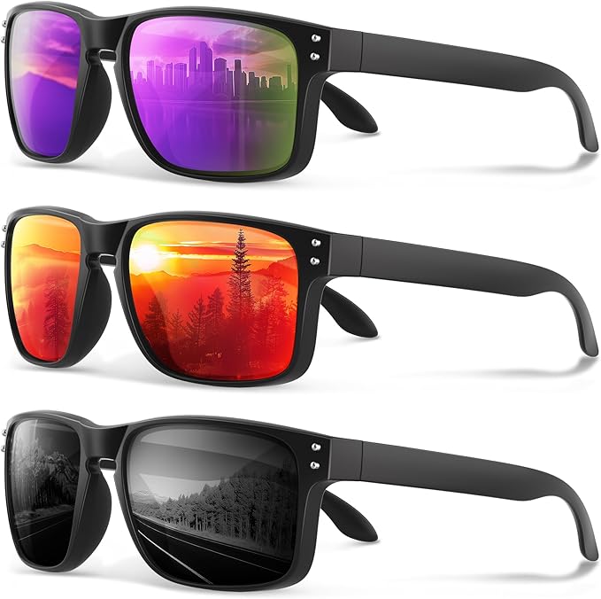 Polarized Sunglasses for Men Women - Classic Sport Sun Glasses for Driving Running Cycling Fishing UV400 Protection