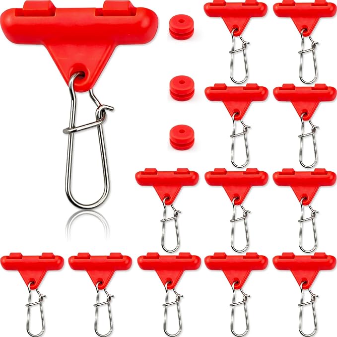 Sinker Slides for Fishing with Weight Bumpers, No Twist Sinker Slide, Clip-On Sinker Slider for Easy Weight Change, Protect Line & Knot Swivels Snaps, Ideal for Catfish Carolina Rig