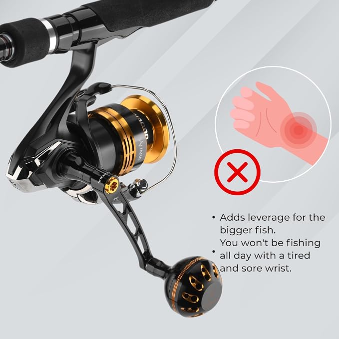 GOMEXUS Power Handle for Shimano Stradic FL FM Stella Vanford Vanquish Nasci Twinpower 1000-5000 Spinning Reel Replacement Crank