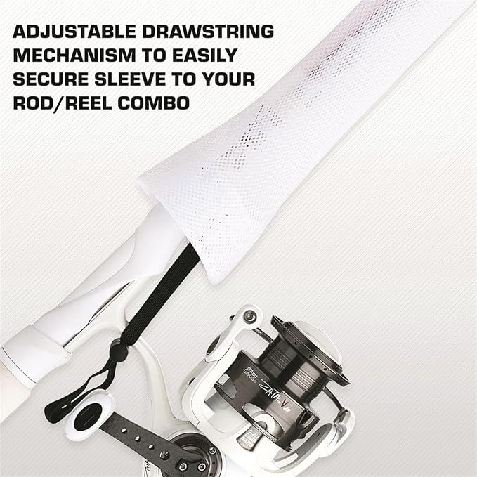 Abu Garcia® Premium Fishing Rod Sleeve, 67 in., Lightweight and Extremely Durable Woven Nylon PET Fishing Rod Cover, Reinforced Tip, Easy-Close Drawstring
