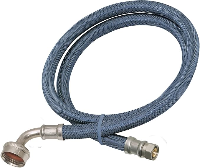 Eastman 5 Ft Dishwasher Installation Kit, 3/8 in Compression x 3/4 in FHT Elbow, Braided Stainless Steel Supply Line, 41042