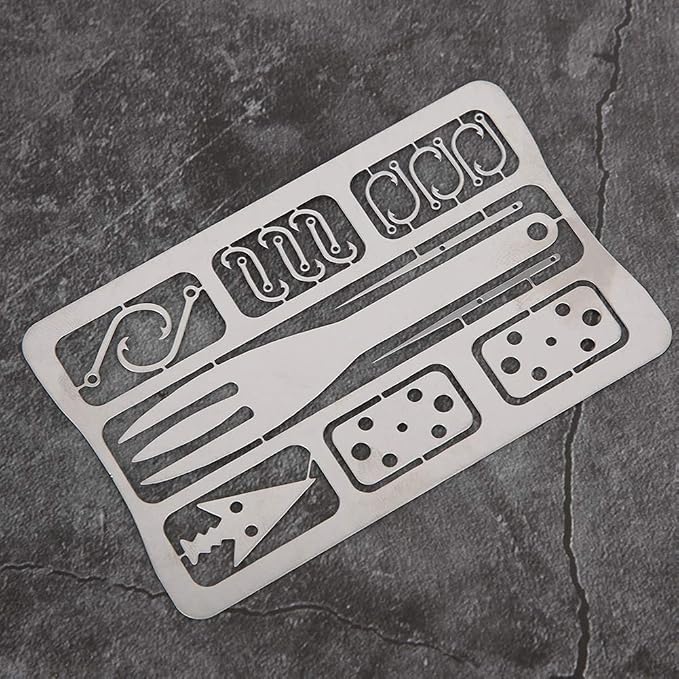 Fishing Multi Tool Survival Card Kit for Camping Emergency Fishing Gear
