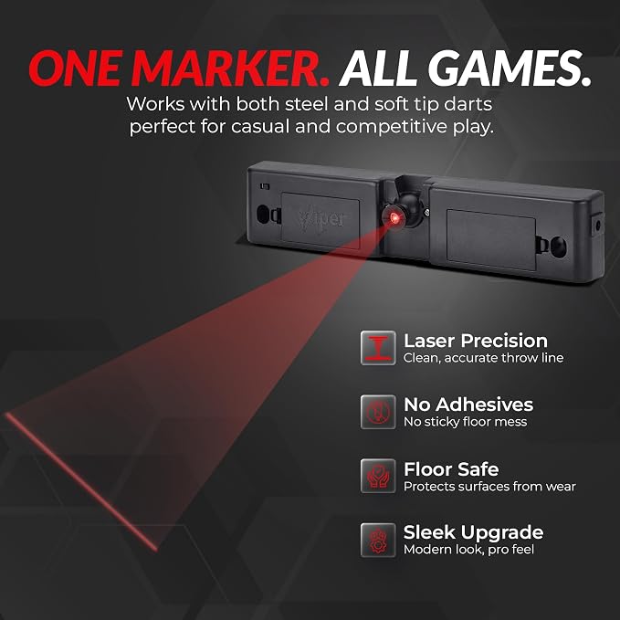 Viper Laser Throw Line Markers – Battery-Operated Precision Oche Lights in Multiple Styles